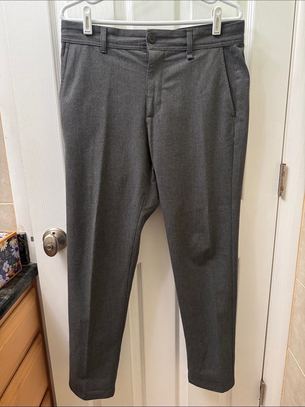 Zara Men's Dark Gray Dress Trousers Slim Fit